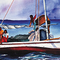 Shrimp divers in Belize